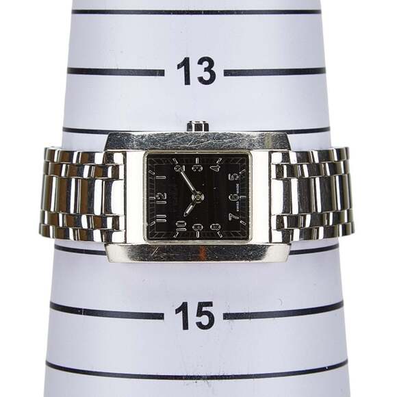 Fendi Horologi Classico Watch 7000L Quartz Movement Black Dial Stainless Stee...